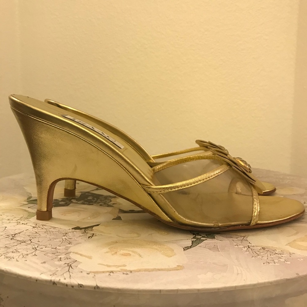 Mizrahi Gold Wedge Mule  -Size 8.5 - Picture 6 of 10